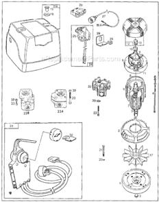 Page A Diagram and Parts List for 748004  Briggs and Stratton Engine